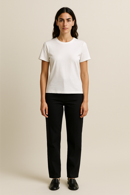 מאיה | חולצת טי בסיסית עם שרוולים קצרים